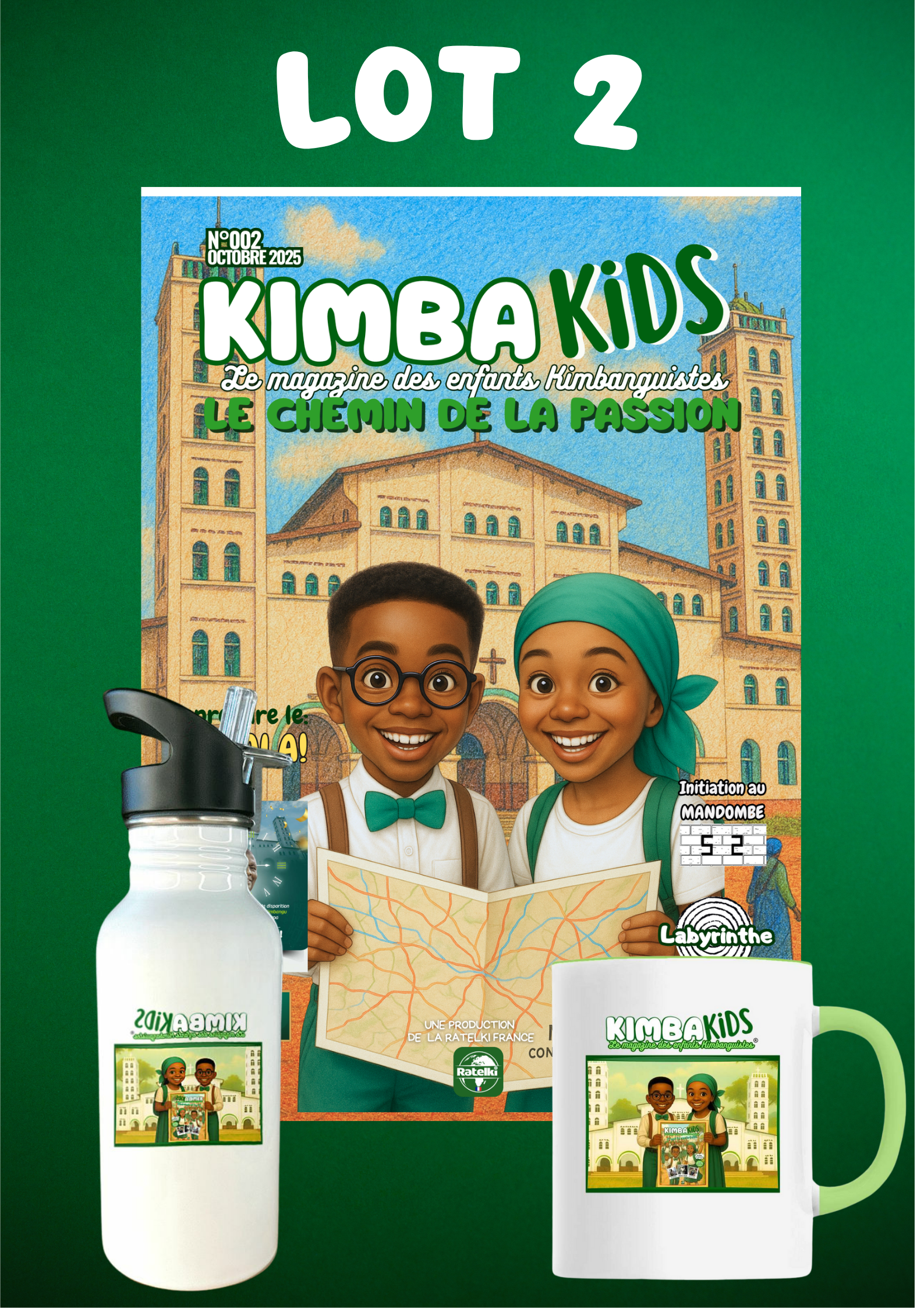 Le magazine KIMBA KIDS + 1 MUG + GOURDE